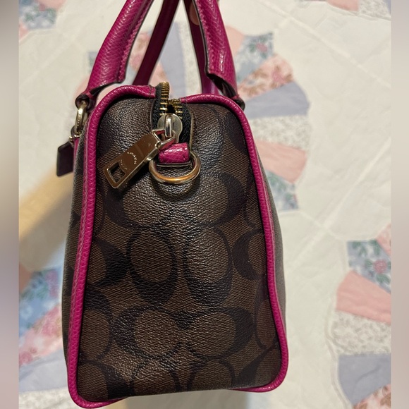 Coach pink mini Bennett satchel handbag - Picture 6 of 8